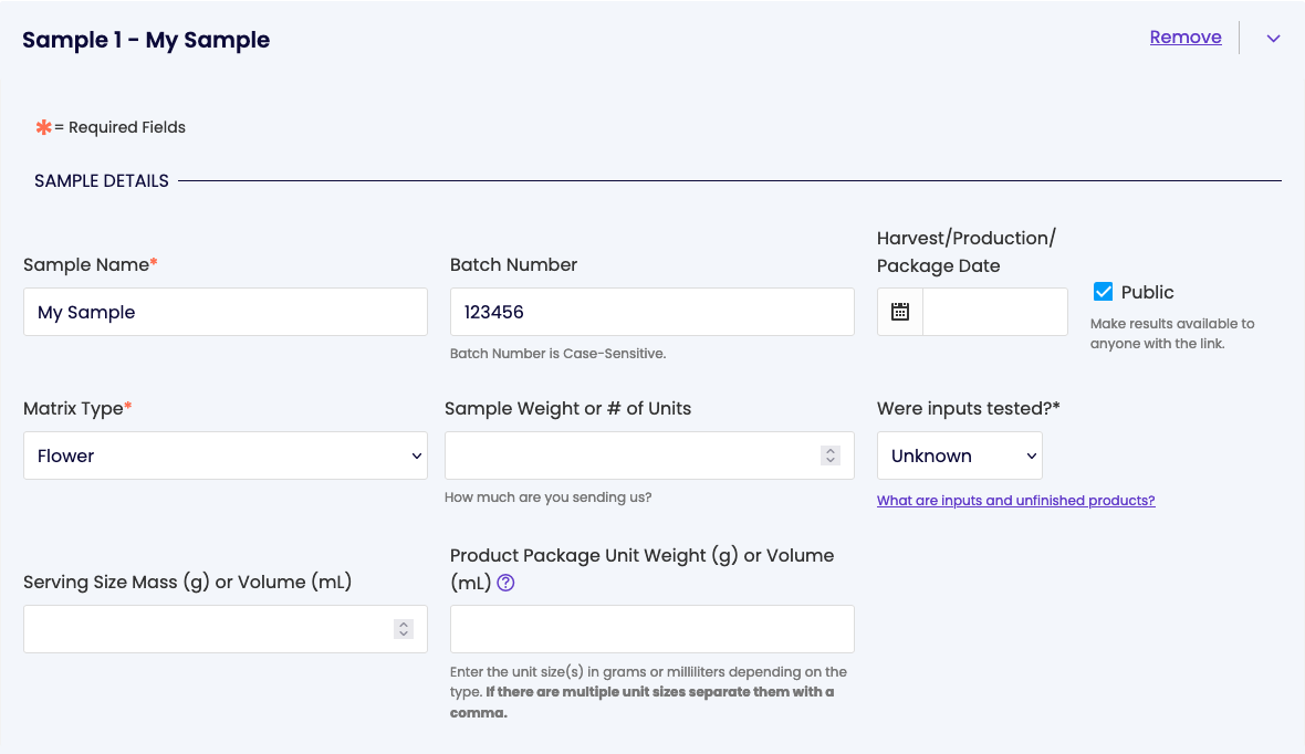 SC Labs CSP Updated Sample Submission page - Detail 2